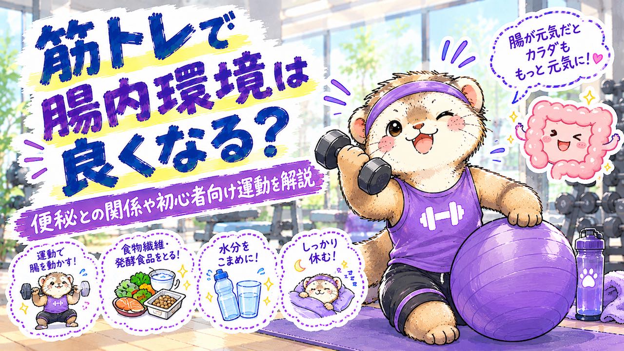 筋トレで腸内環境は良くなる？便秘との関係や初心者向けトレーニングを解説